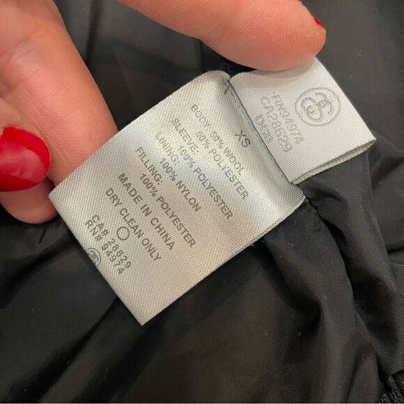 Stussi Black Wool long varsity jacket coat sz XS - Picture 6 of 11